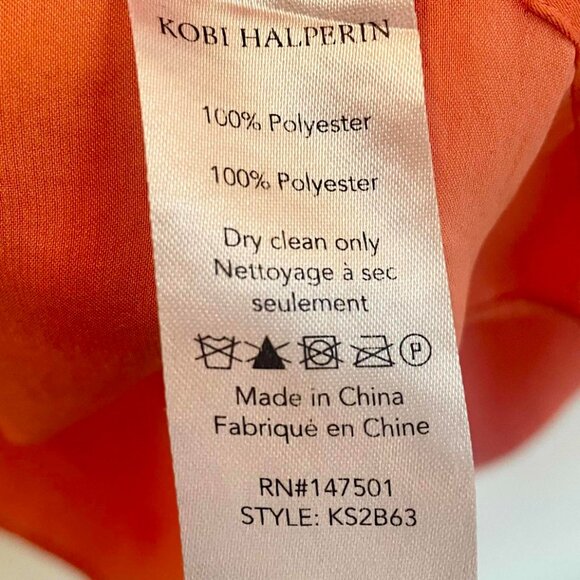 KOBI HALPERIN Alaina Pleated V-Neck Blouse  Size M - Picture 6 of 6